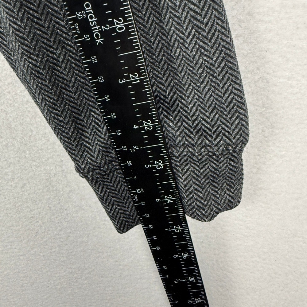 Straight Down Mens Large 1/4‎ Zip Pullover Grey Herringbone Performance Shirt - Picture 7 of 8